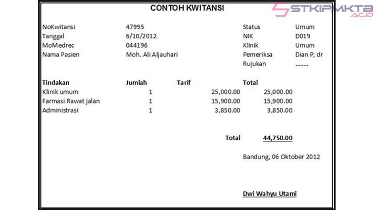 Kwitansi Contoh Rincian Biaya Rawat Inap Rumah Sakit