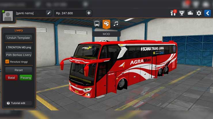 Mod Bus JB3 SHD Facelift Tronton Voyager Agra Mas
