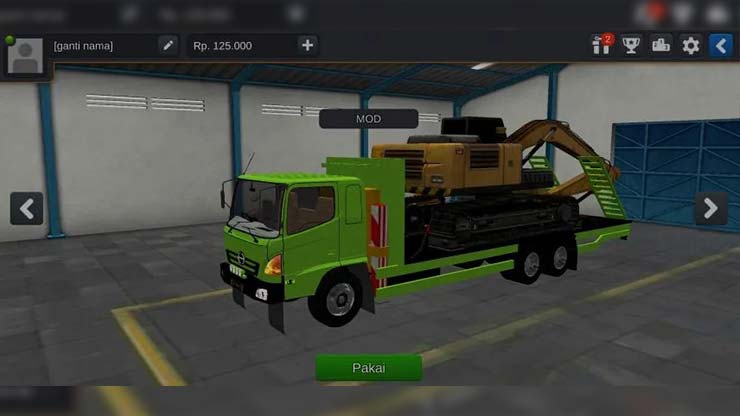 Mod Truck Hino 700 Lohan Purwo Logistik Muatan Excavator