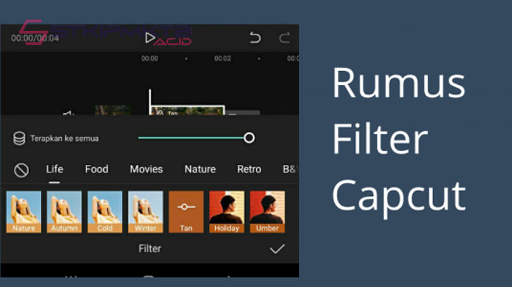 Cara Menggunakan Rumus Filter di Capcut