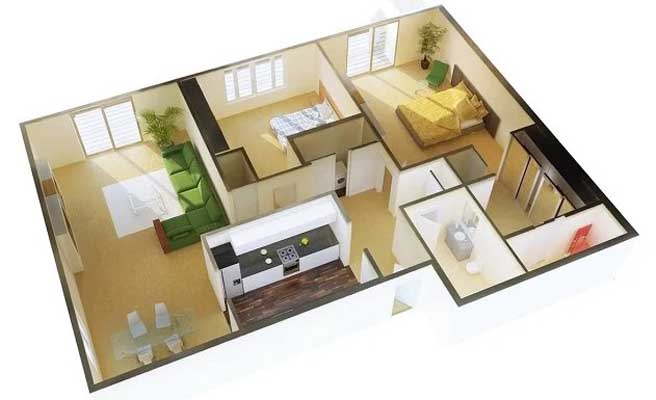 desain interior rumah 36 kamar 2