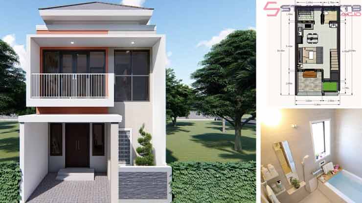 konsep desain rumah 4x8 1 lantai